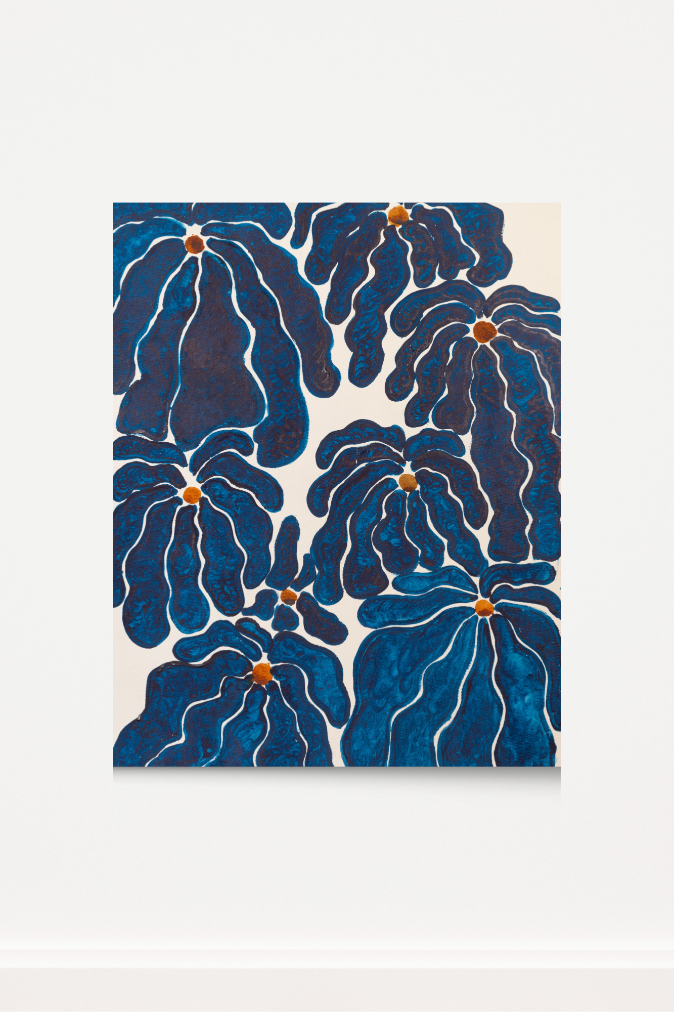 blue moods - Hand Painted Art Print — mia sanaa
